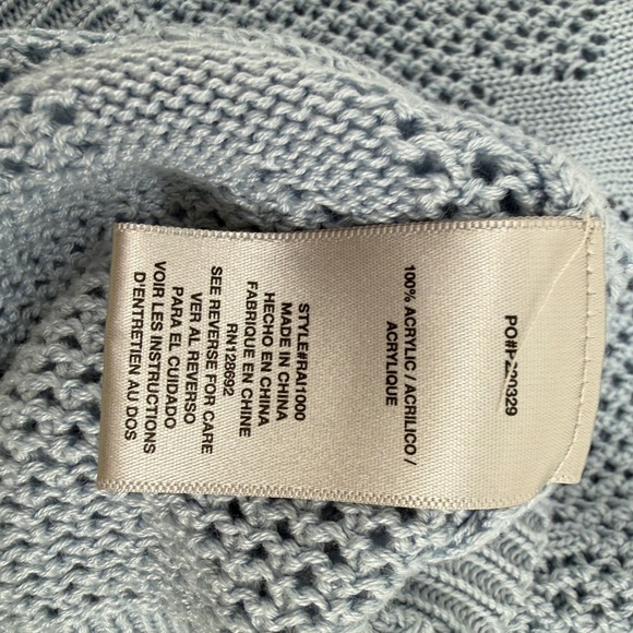 Madden Girl Womens Knit Sweater XL Blue Star Cutout Long Sleeve Casual Top - Picture 4 of 8